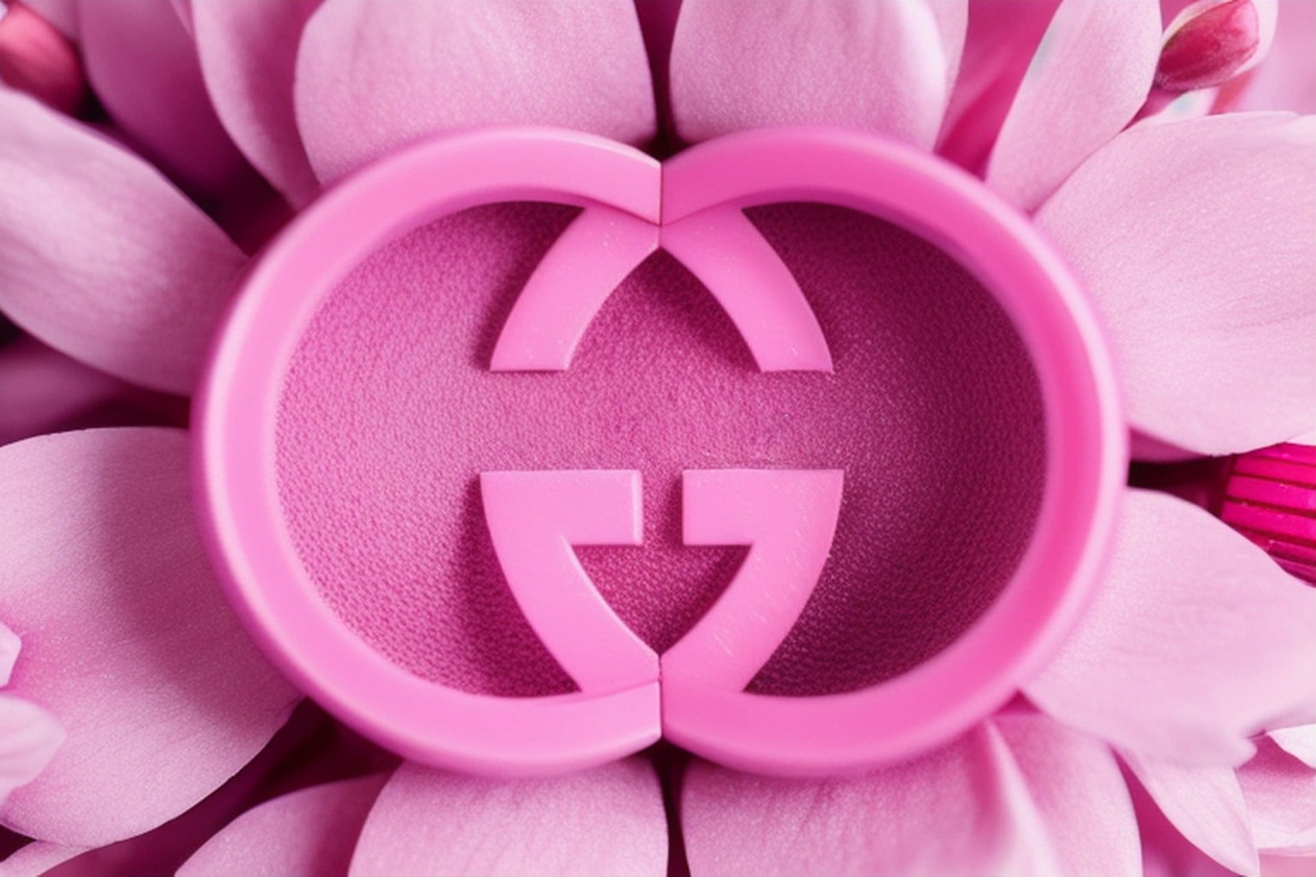 stable diffusion古驰gucci logo海报制作,时尚潮品加上美妆的元素,很