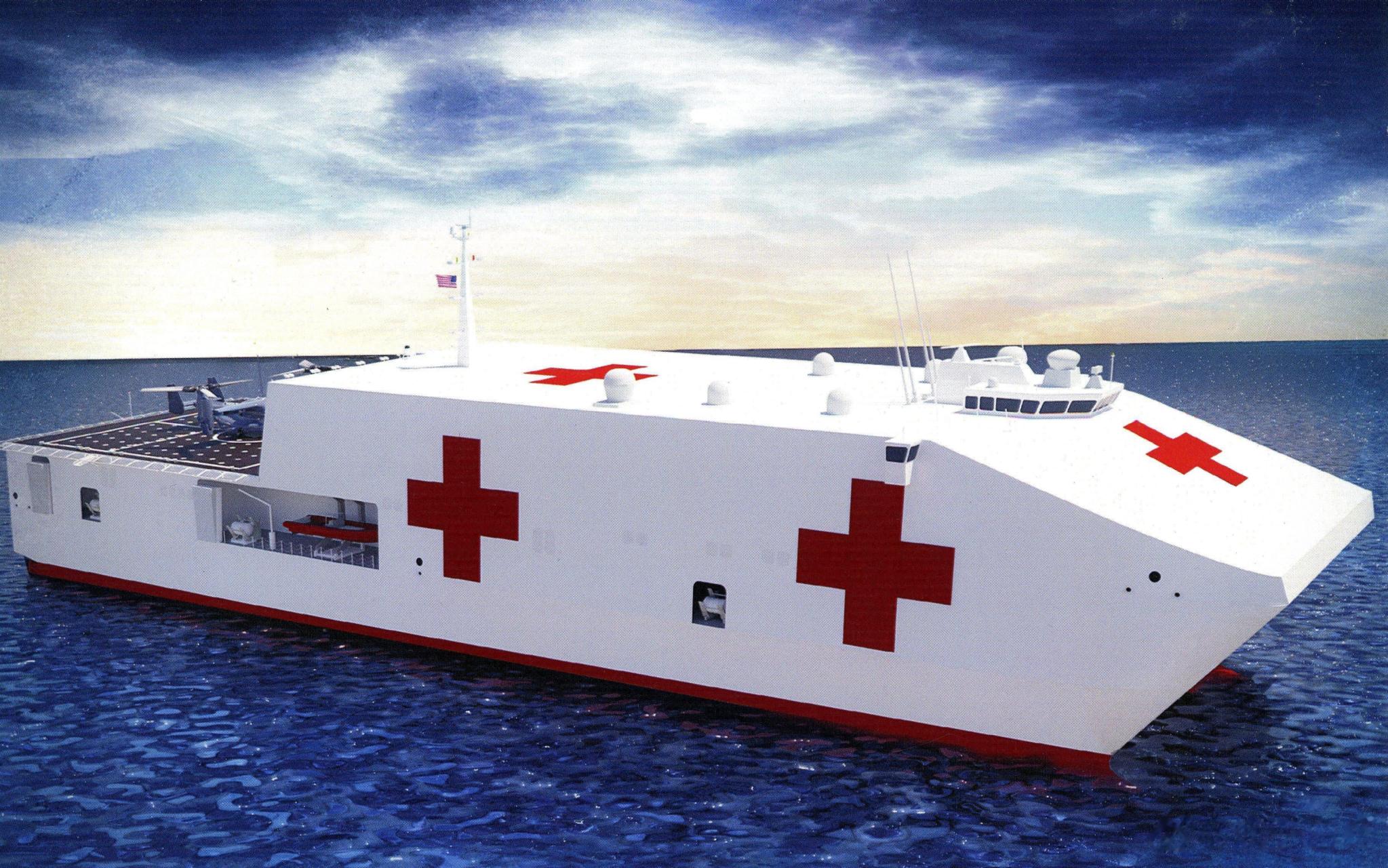 5月12日美国海军新一代远征医疗船(ems)首舰正式命名为"贝塞斯达"usns