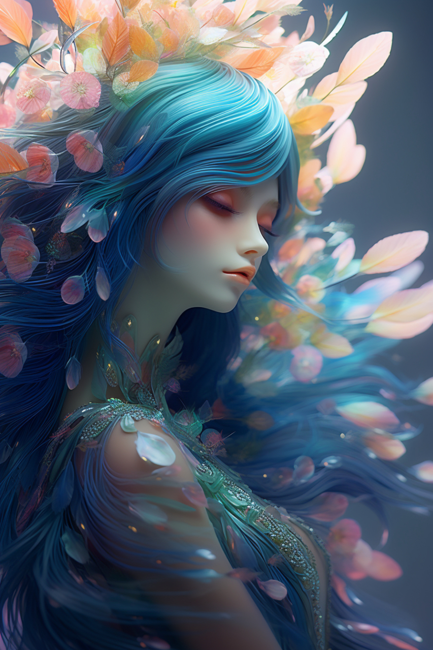 孔雀公主,好漂亮,我也想这么漂亮!#养眼美女# #ai共创计划