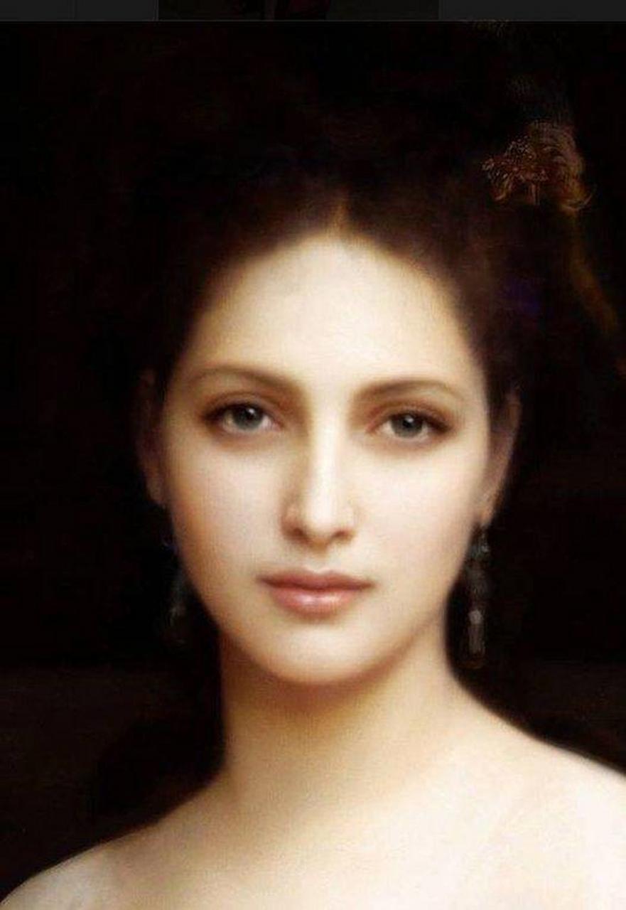 一个美丽姑娘的肖像画 艺术家是william adolphe bouguereau(1825