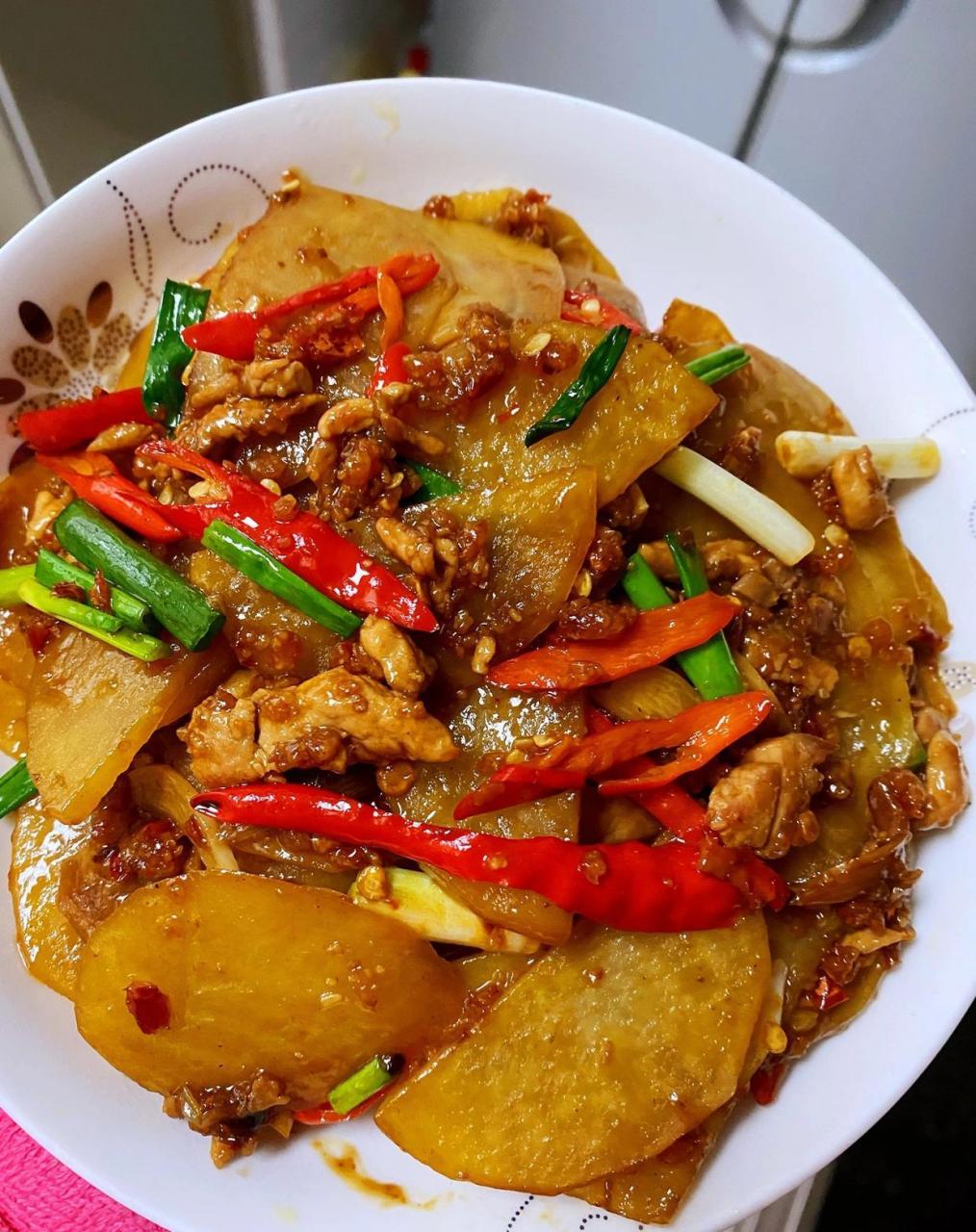 土豆丝肉片图片