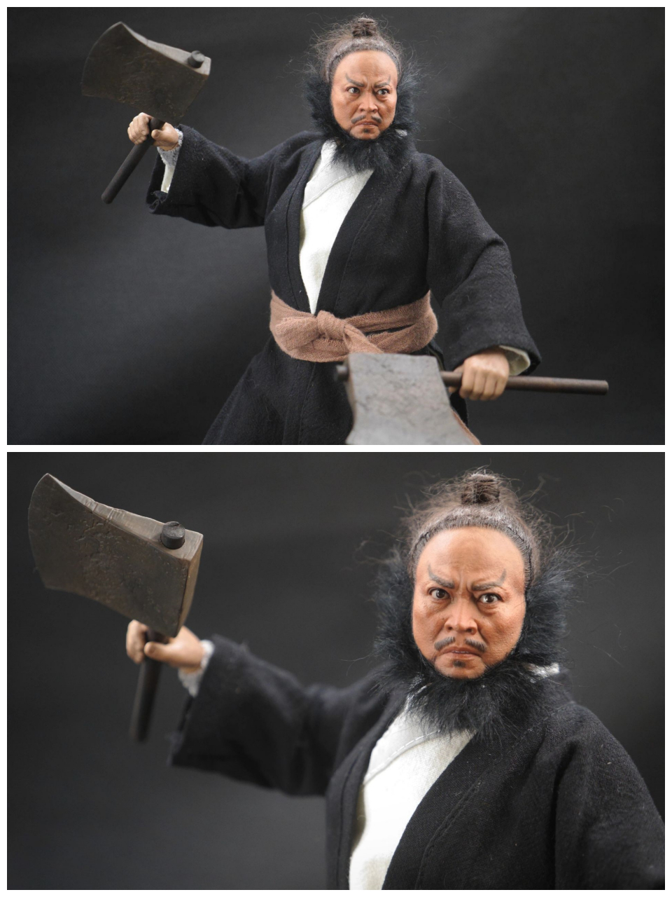 央视版水浒传 1/6 央视版水浒传 李逵,版本第一黑厮,赵小锐版,展示.