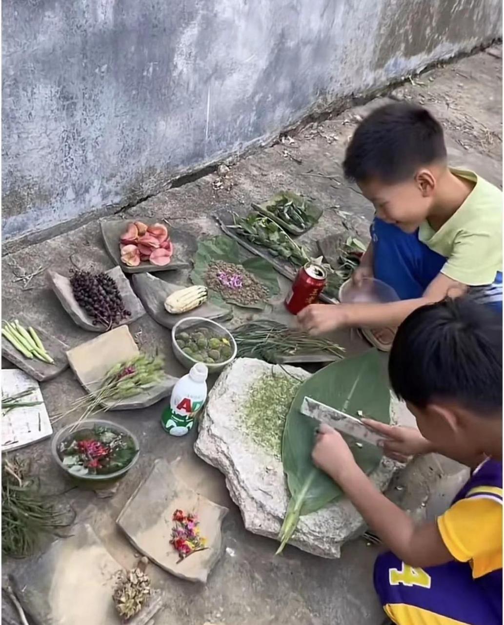 农村童年过家家图片图片