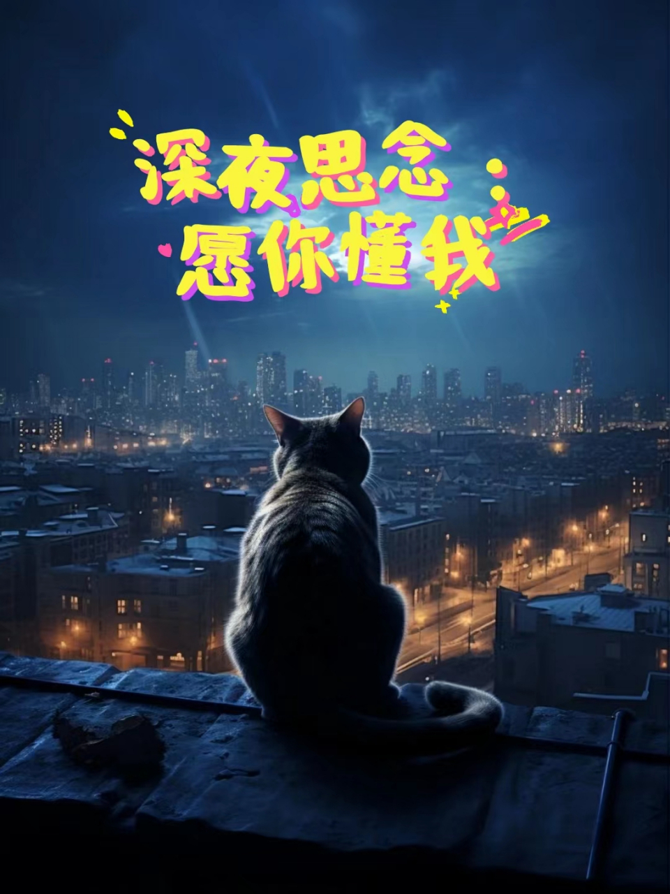 夜晚思念图片唯美图片