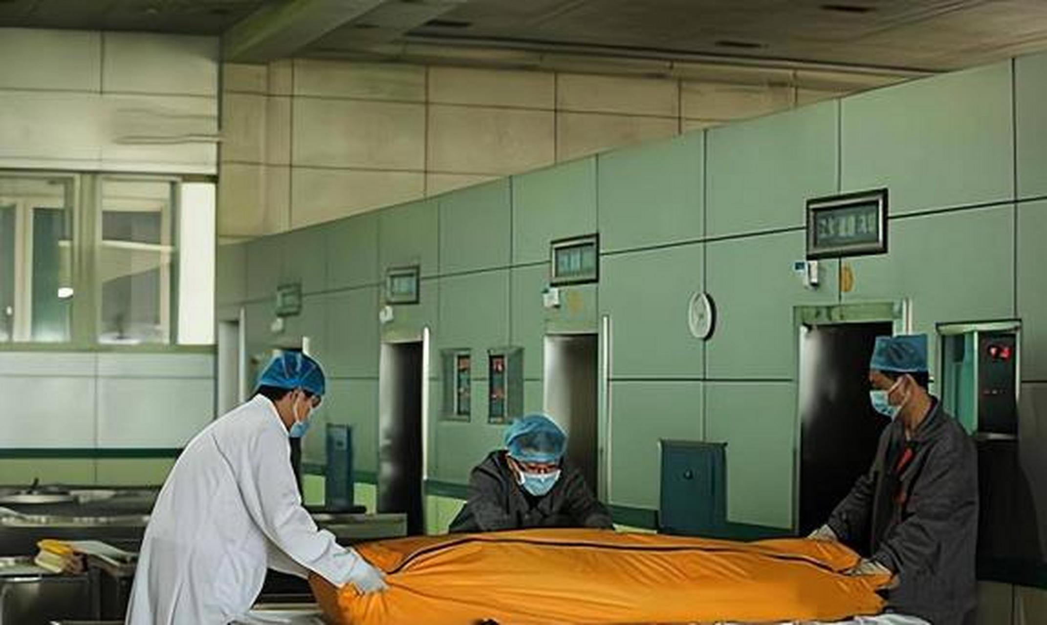 重庆一殡仪馆,送来一个9岁男孩遗体,李师傅正要将遗体送往冷库冷冻.