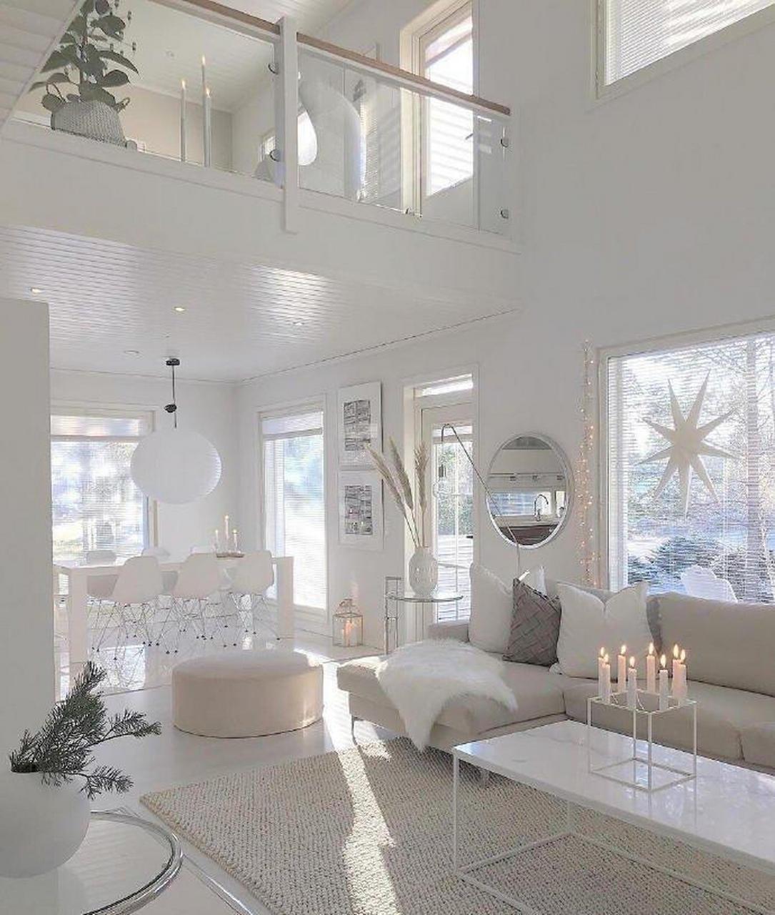 今天来给大家分享一个纯白色的北欧风别墅,房子整体以白色为主色调