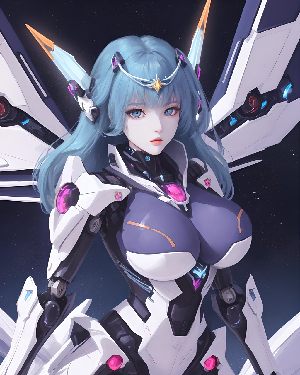 机甲与少女#动漫头像和壁纸##图片##动漫美图##动漫机甲##二次元机甲