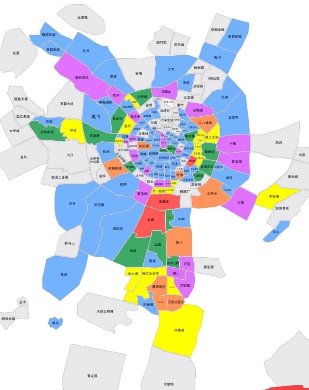 成都板块分布图,赶紧收藏!