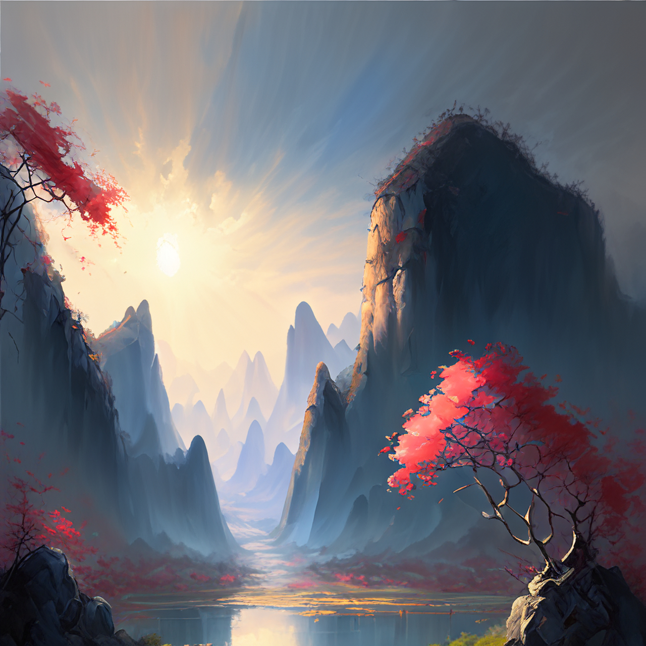 百度ai绘图黑科技#壁纸,微视图,古风绘画,中国风,描绘古诗词,古典美.