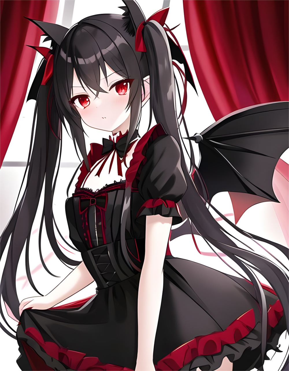 ai绘画,小恶魔美少女来了哦.