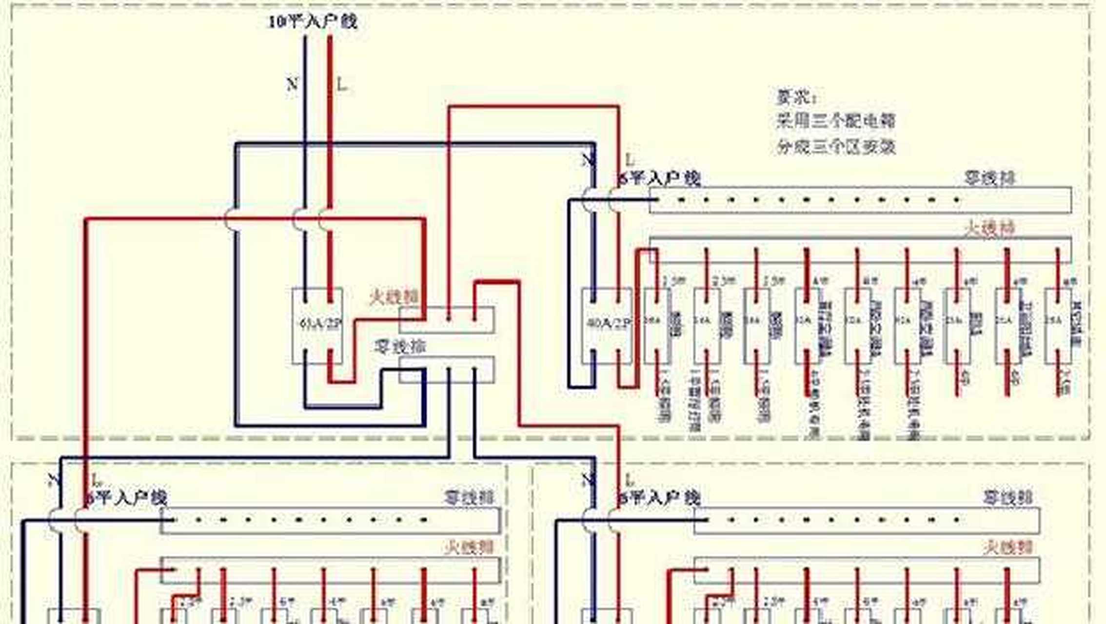 全屋电线电路图图片