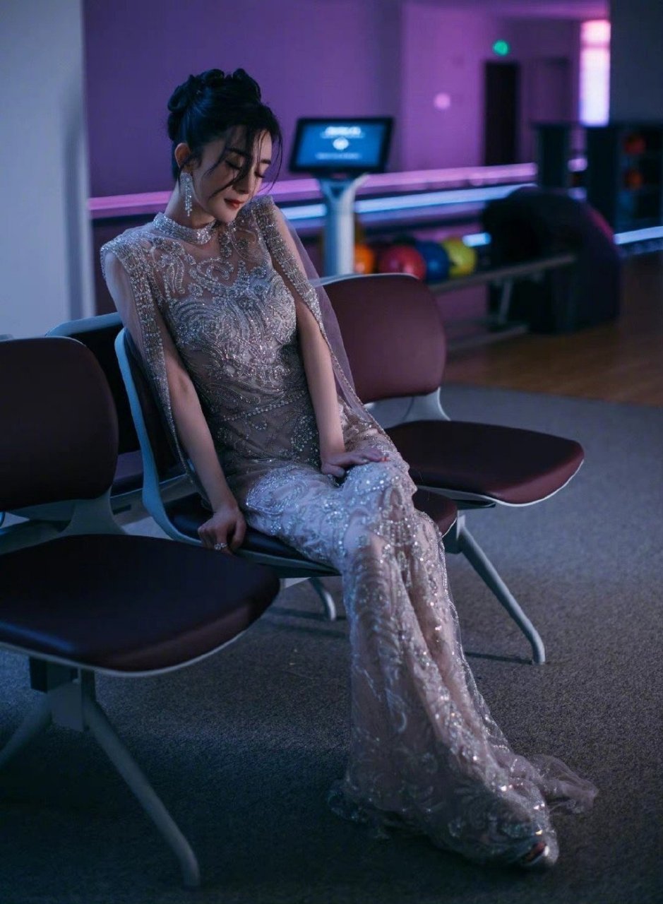 杨幂镂空长裙#杨幂