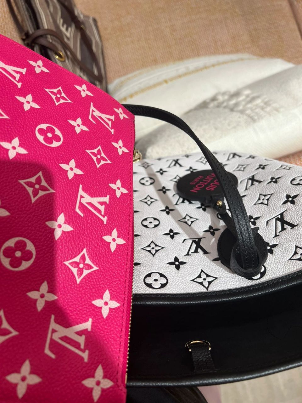 lv 22夏季新款neverfull 超好看 black pink,还没到货的时候sa给我