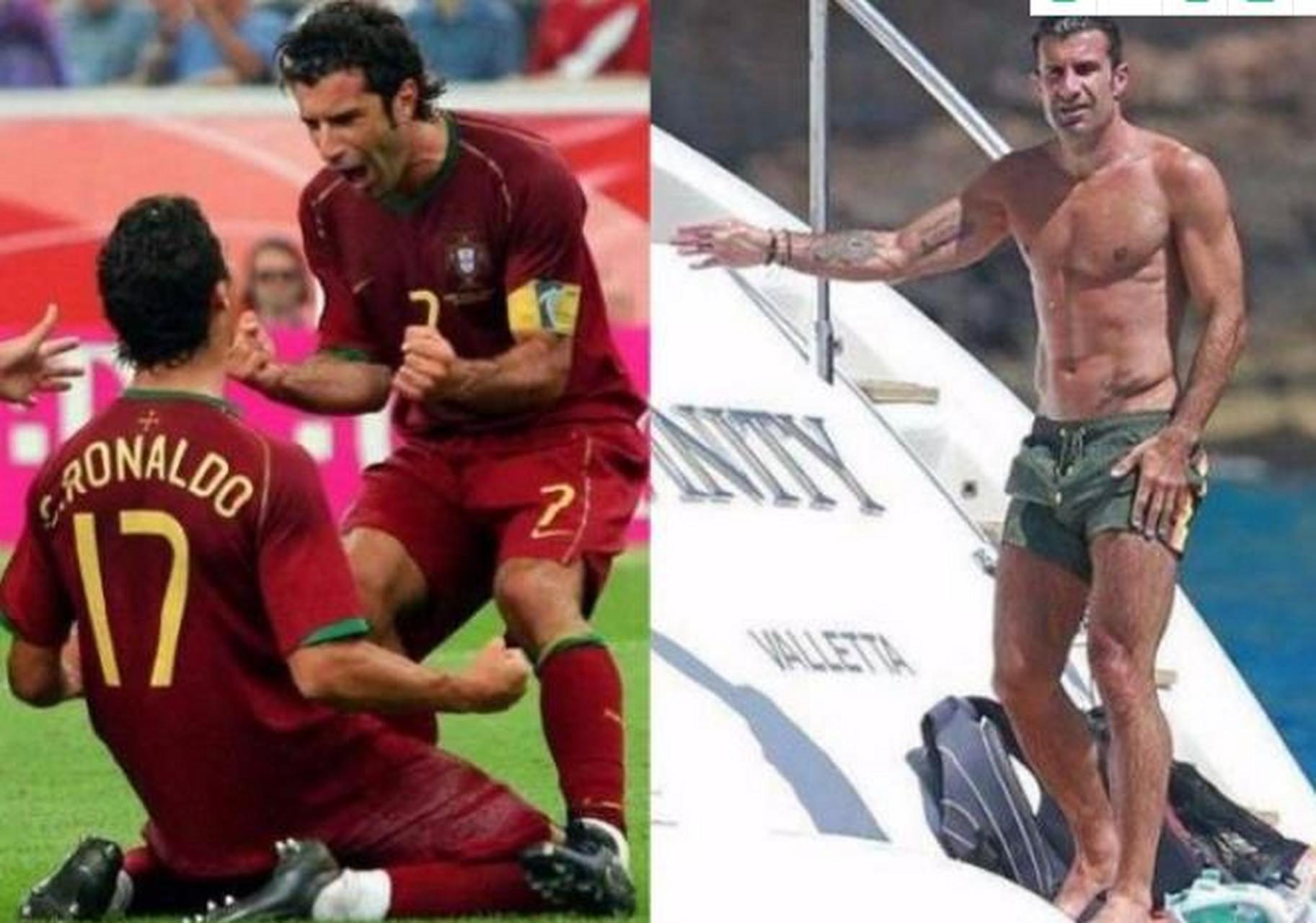 体坛风流人物# 47岁的菲戈,退役多年,身材一直未走样.