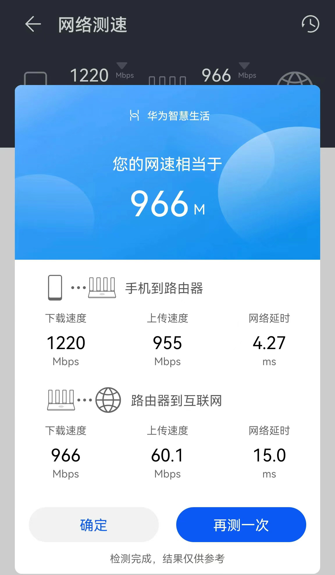 此外测速功能也很实用能够检测路
