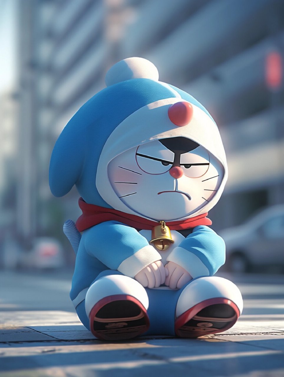 哆啦a梦猫  机器猫想起了他的好朋友大雄,他们平时都喜欢一起坐在懒人