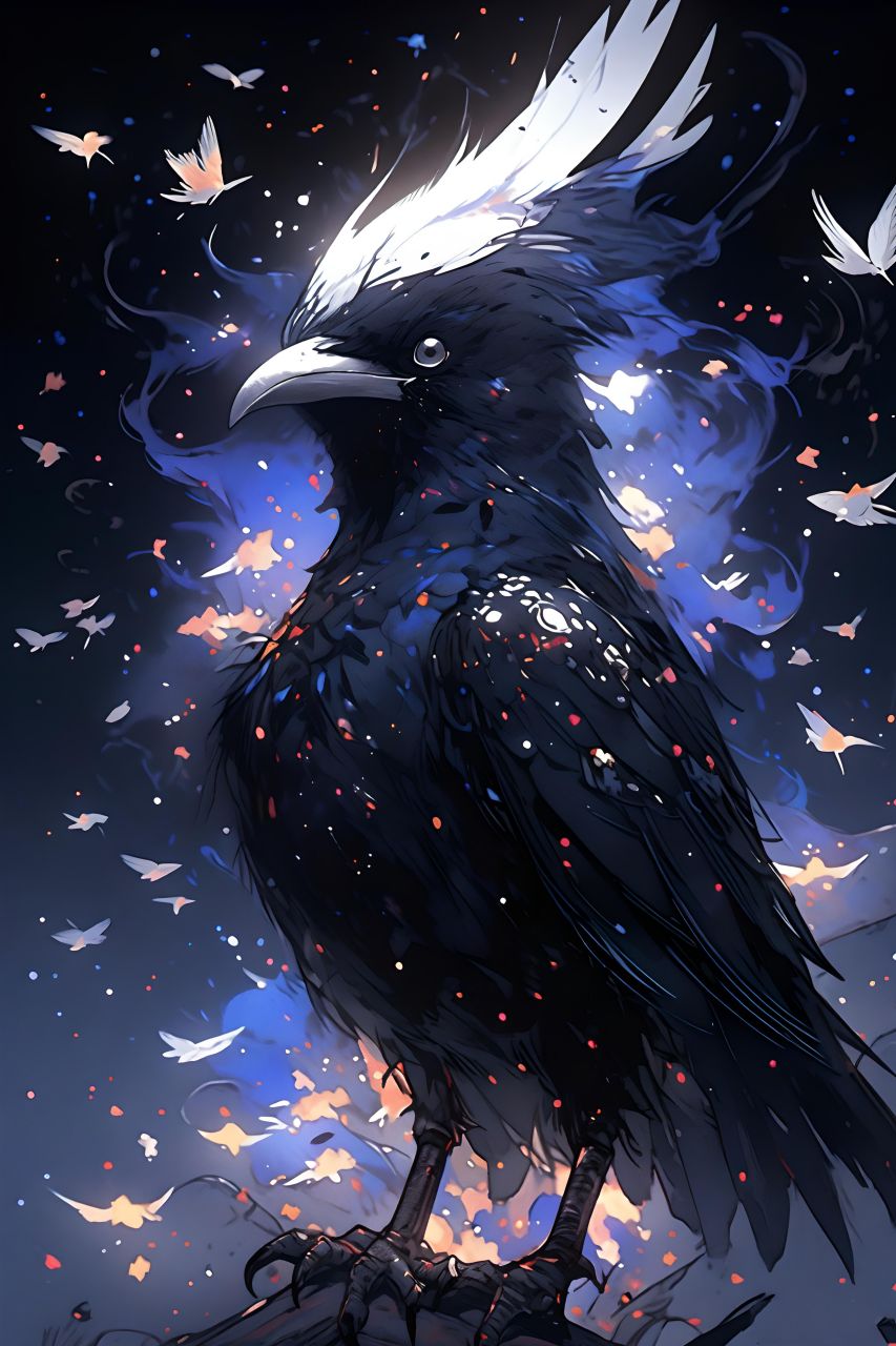 a绘51鸟,#帅##图片##动漫头像和壁纸##二次元##乌鸦