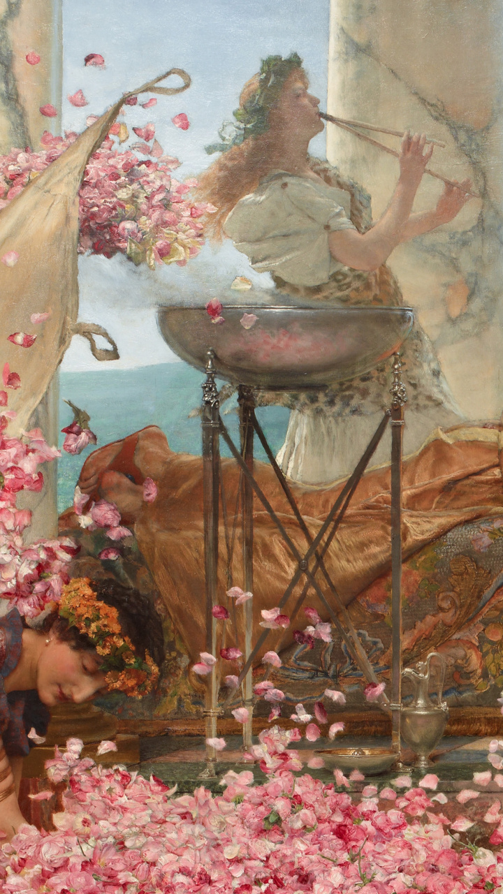 阿尔玛·塔德玛  《埃拉加巴卢斯的玫瑰》 676767#绘画欣赏