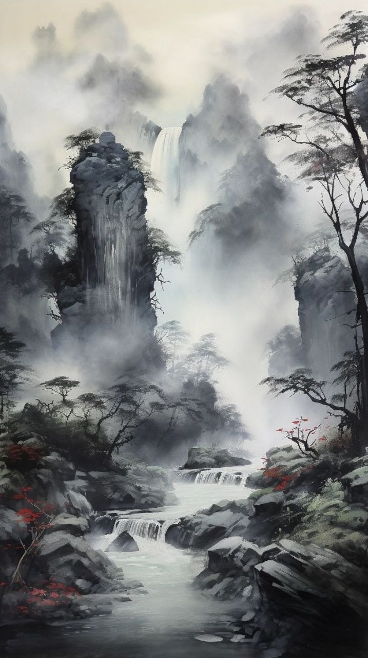 山水风景水墨画图片