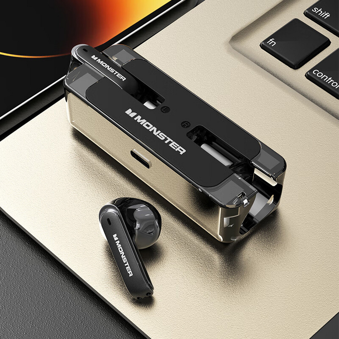 魔声(monster) xkt08蓝牙耳机真无线智能降噪潮流外观耳机通用华为