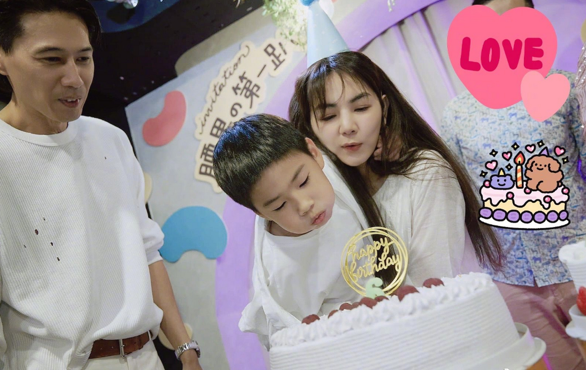 【ella陈嘉桦为儿子劲宝庆祝6岁生日】4月12日是ella陈嘉桦儿子劲宝的