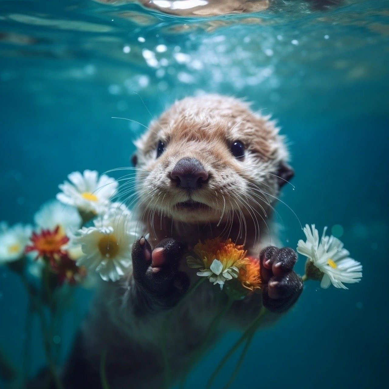 水獭宝宝太可爱辣,每一张都是头像壁纸!据说图片全是ai制作,你觉得呢?
