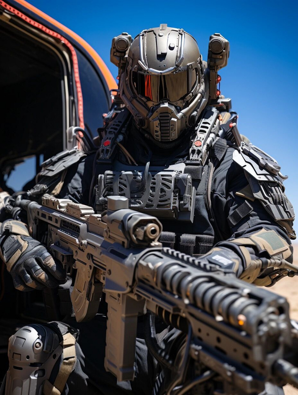 全副武装的雇佣兵造型