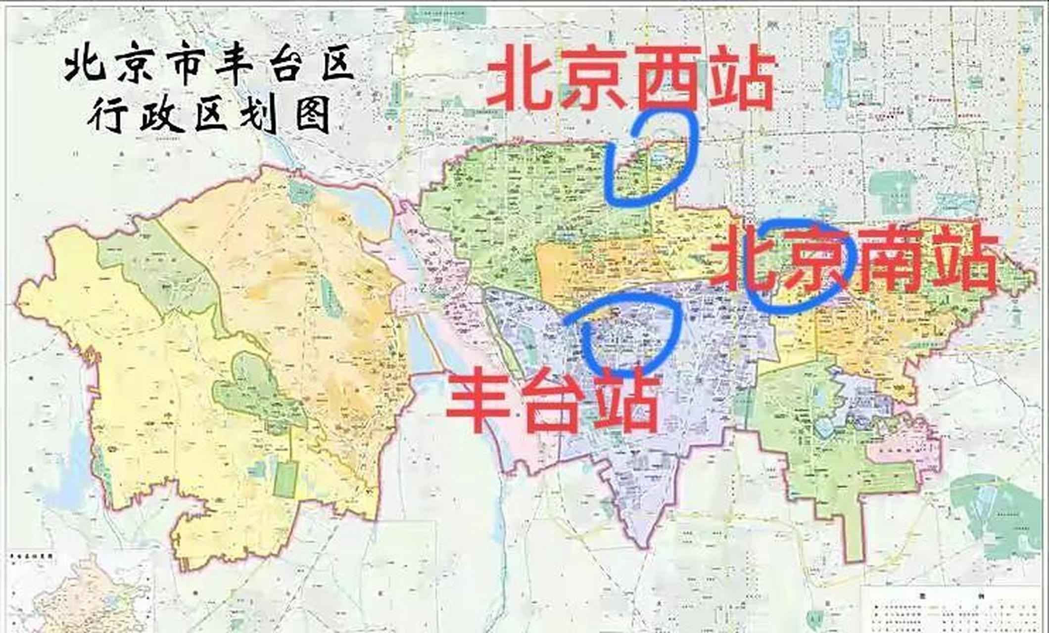 丰台区手绘地图图片