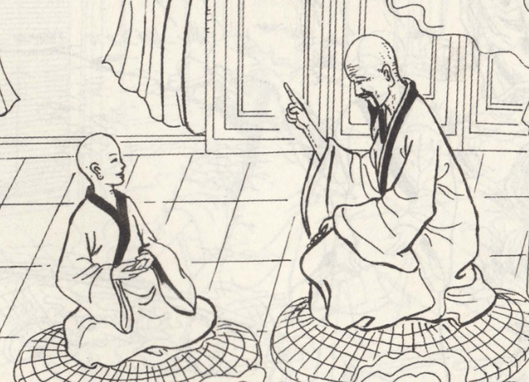 从前,寺庙里住着一个老和尚和一个小和尚.老和尚总是为难小和尚.