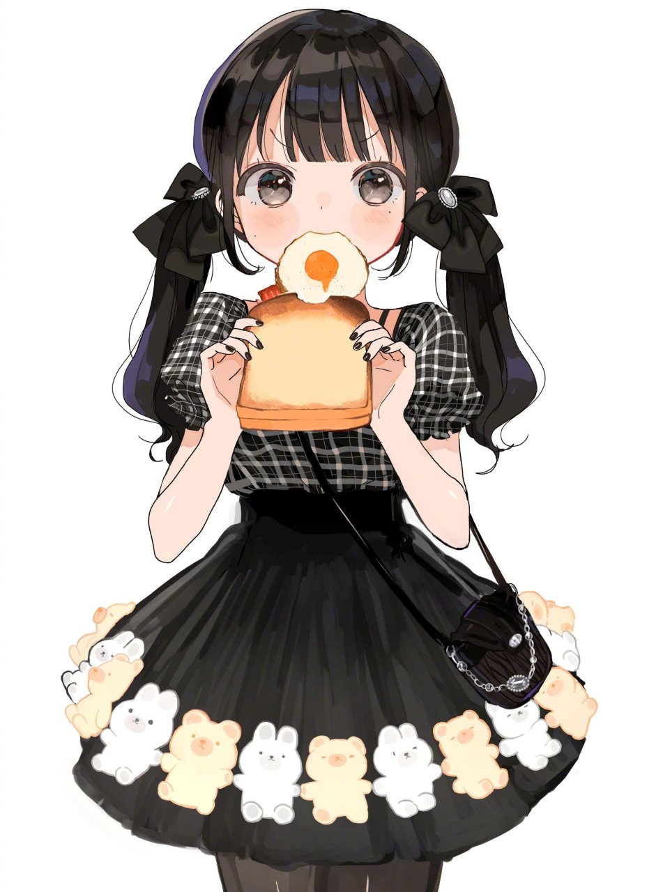 可爱的吃货少女|插画师maple︎✌︎twi:sakuraxx0905 #绘画