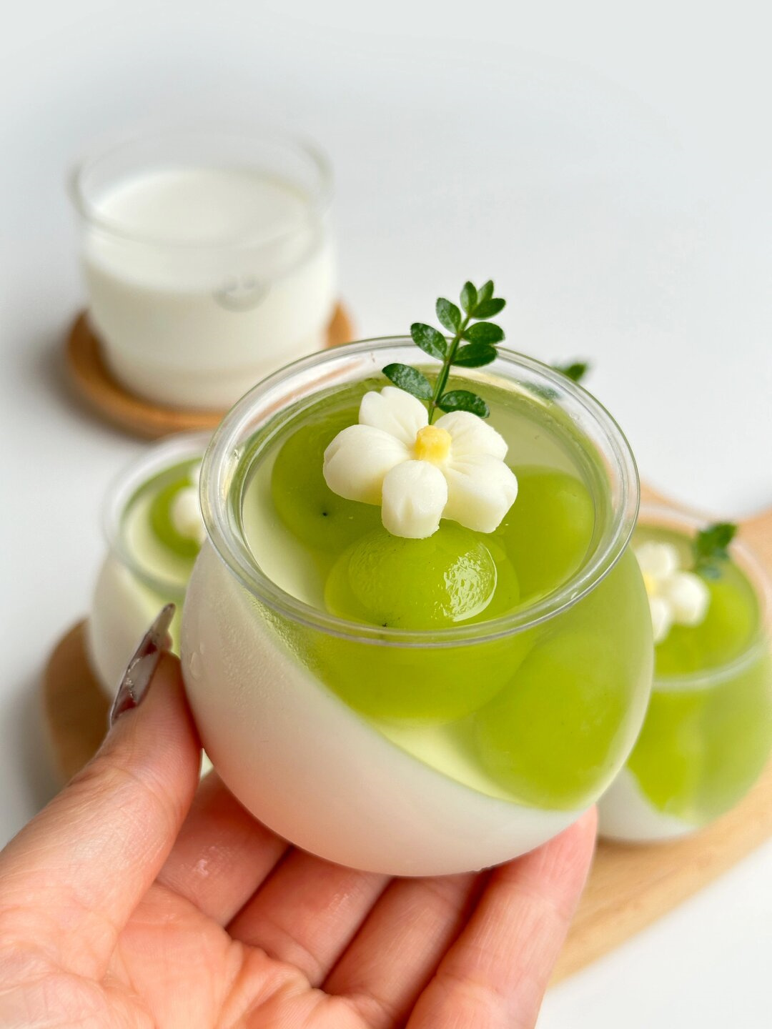 自制下午茶小甜品奶香青提布丁入口即化  今天我要