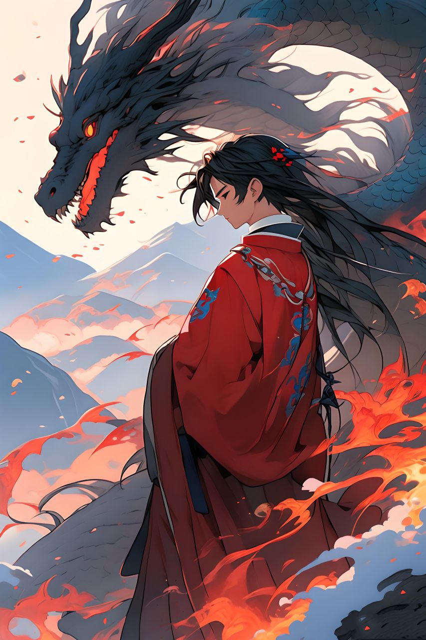 群山倾倒,逐龙临峰.