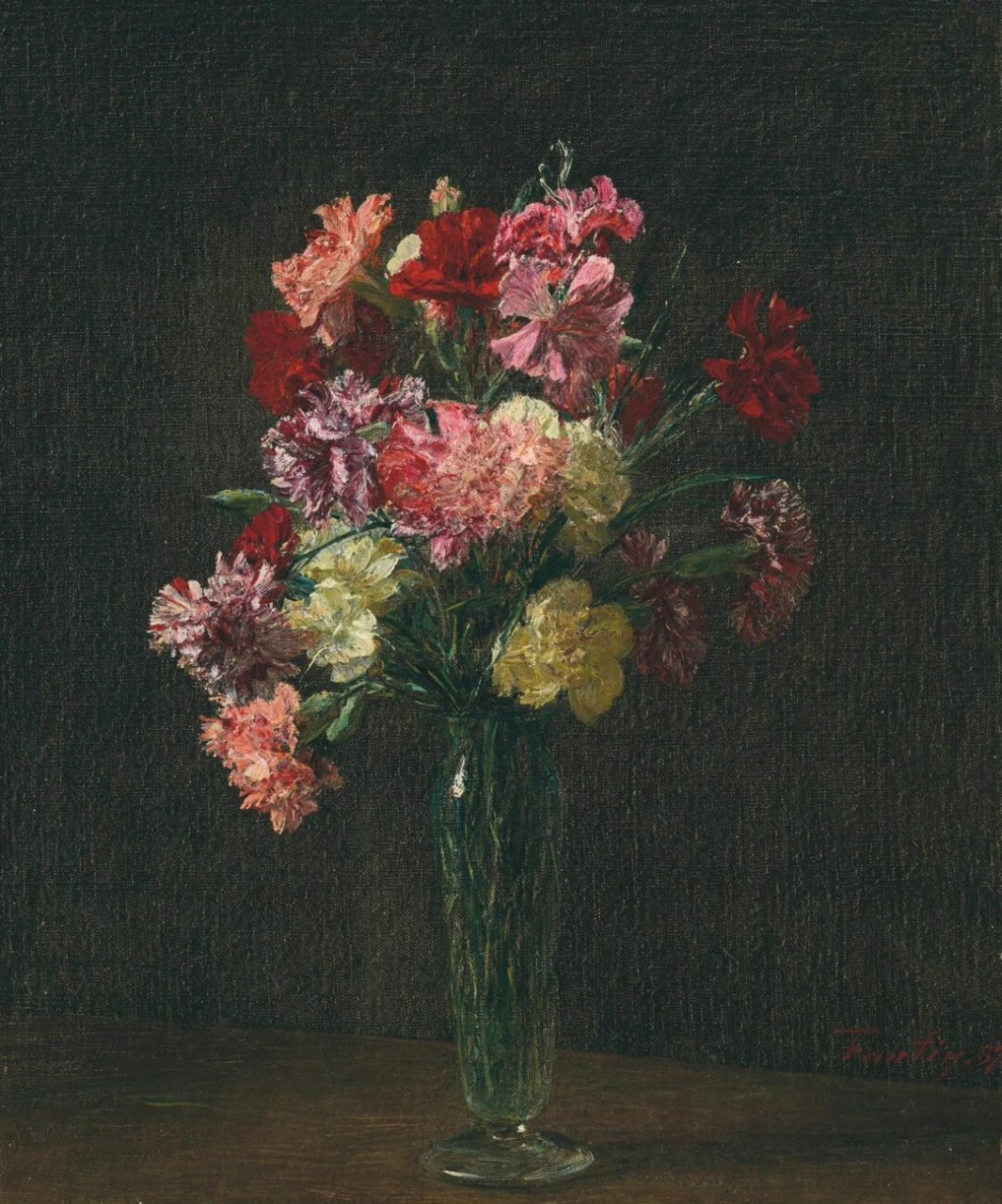 这静物花卉太美了  亨利·方丹·拉图尔(henri fantin-latour)在1836