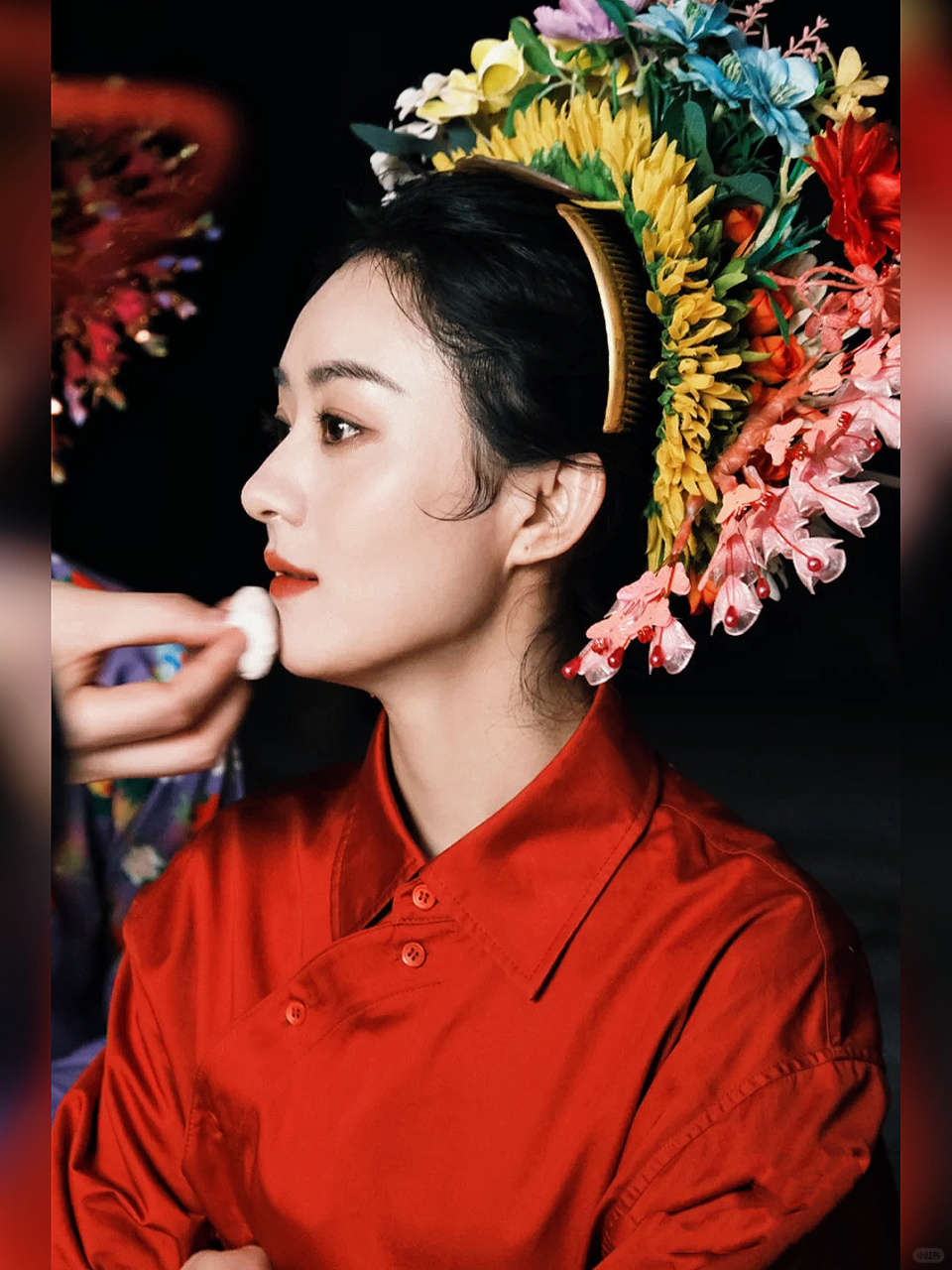 赵丽颖|泉州蟳埔簪花围造型  #赵丽颖 97这组图美到我了