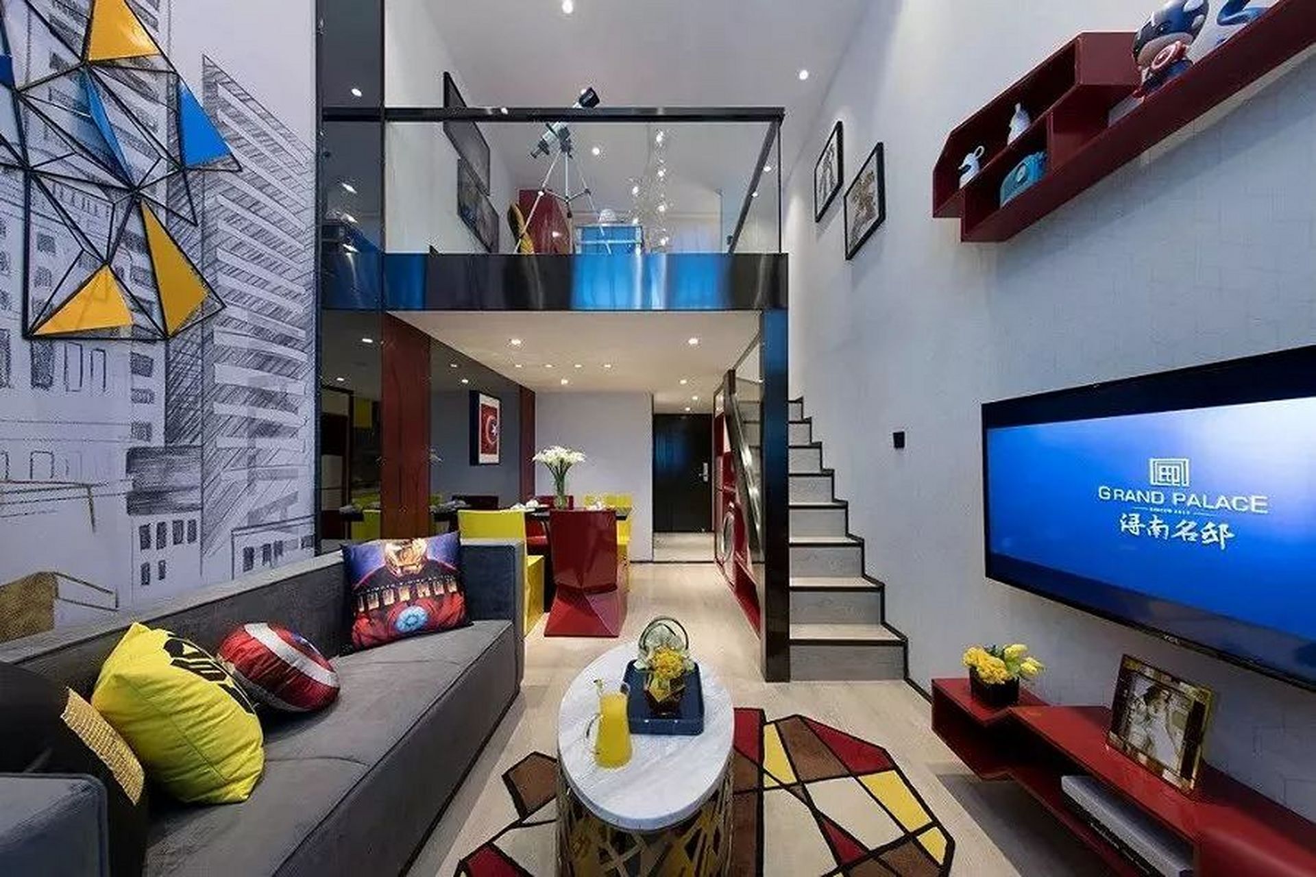 30平米loft小户型漫威范,层高5米打造青春活力!