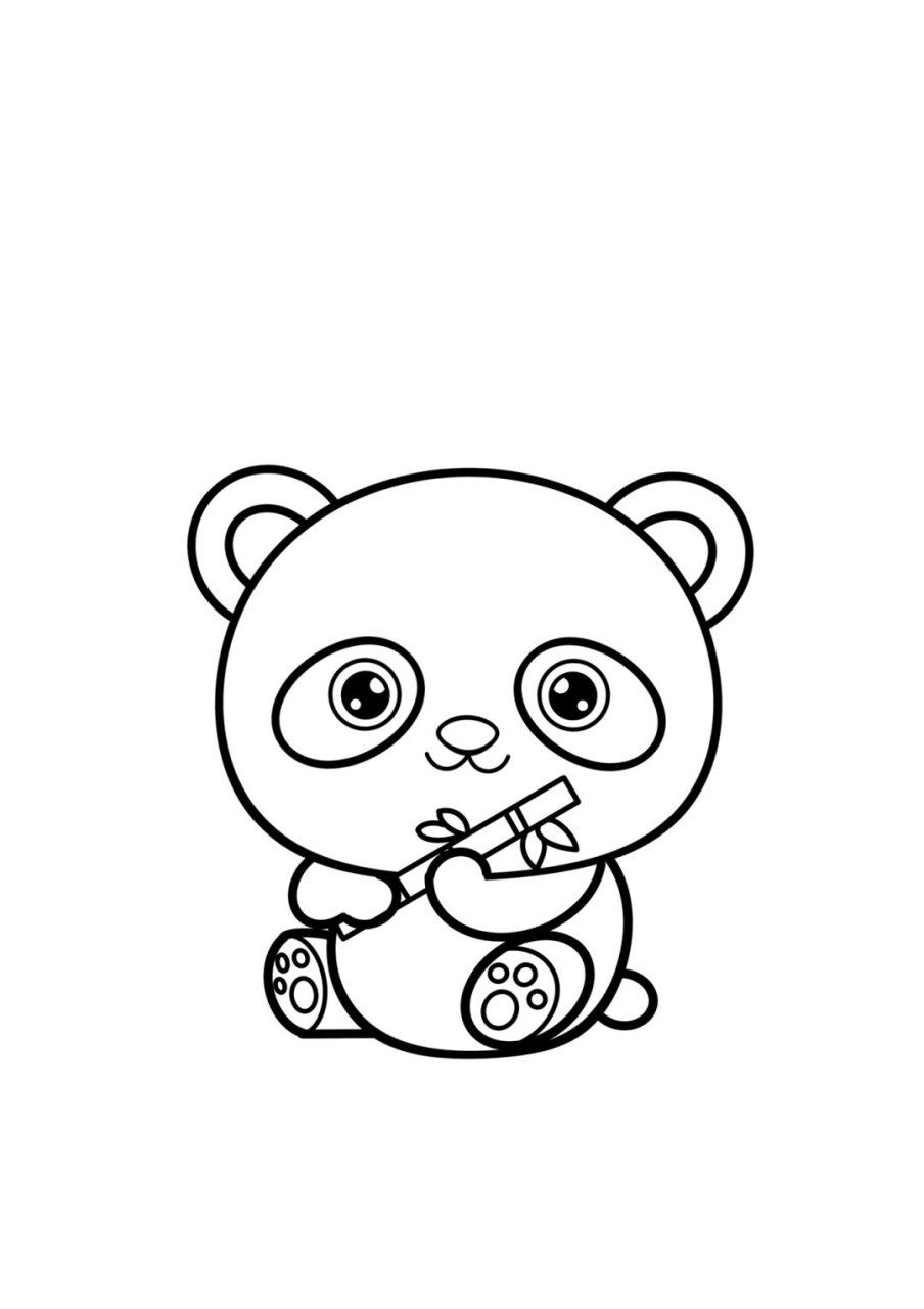 熊猫简笔画可爱画法图片