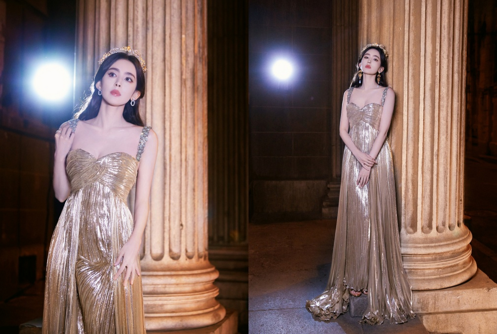 娜扎美神# #年度出色人物晚宴#   古力娜扎出席wsj年度出色人物晚宴