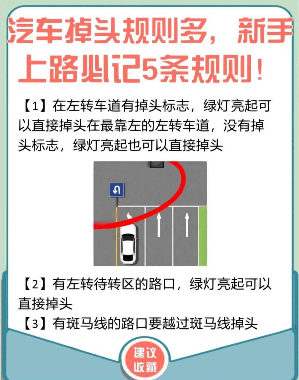 干货|汽车掉头规则多,新手上路必记5条规则!建议收藏!