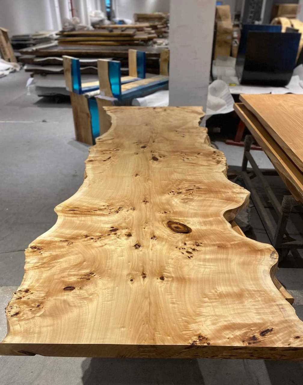 法国白杨木树瘤大板[额] 极品爆满金丝水波带树瘤[凝视] 原木造型