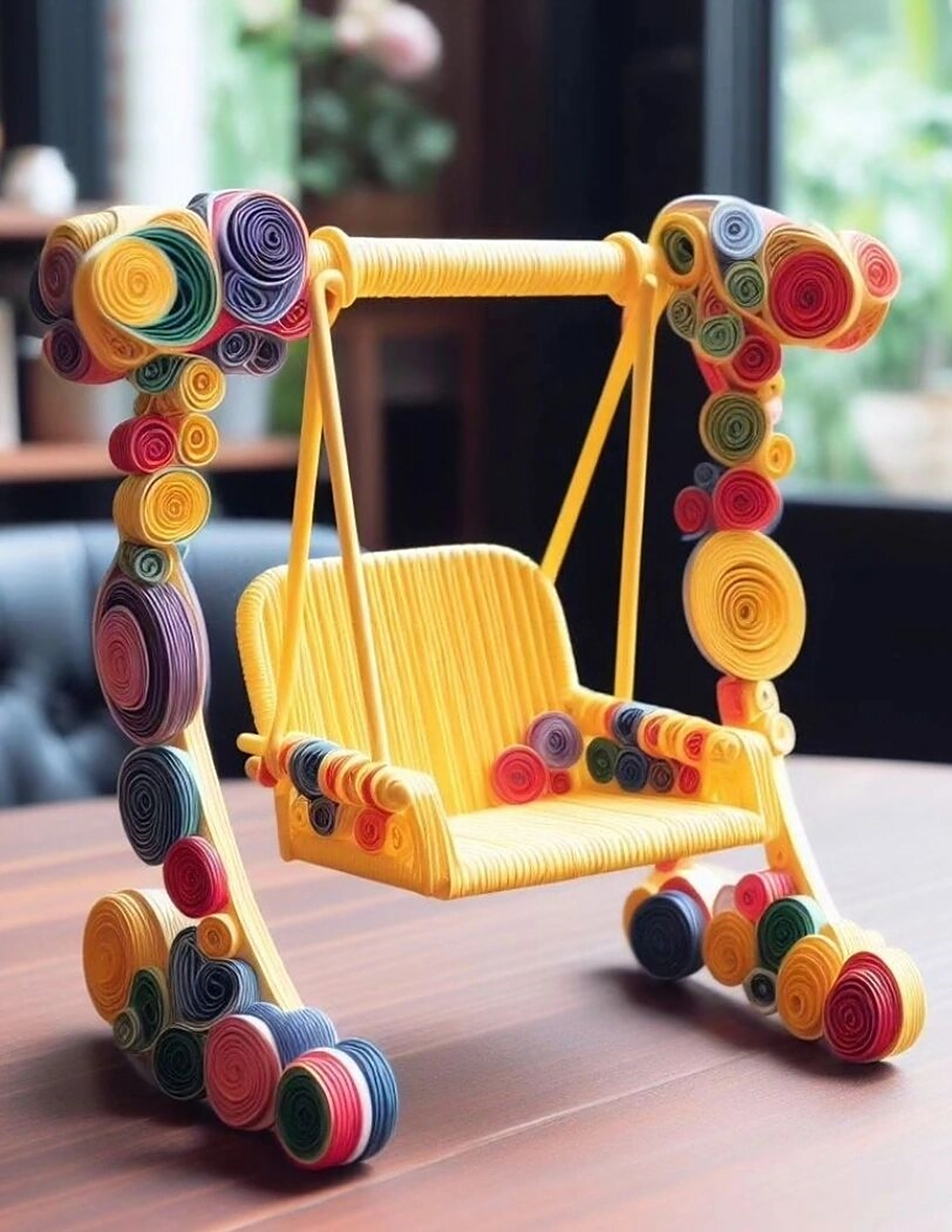 衍纸艺术: 秋千设计带你回到童年美好时光 衍纸艺术是一种充满创意和