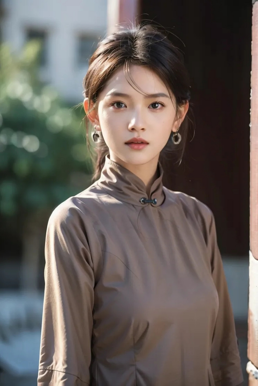 国潮汉服美女写真,气质美丽女孩民国风旗袍艺术照写真图集