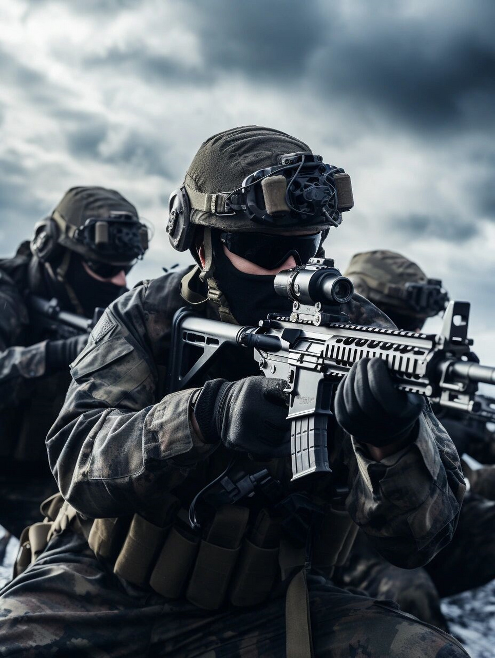 全副武装的雇佣兵造型