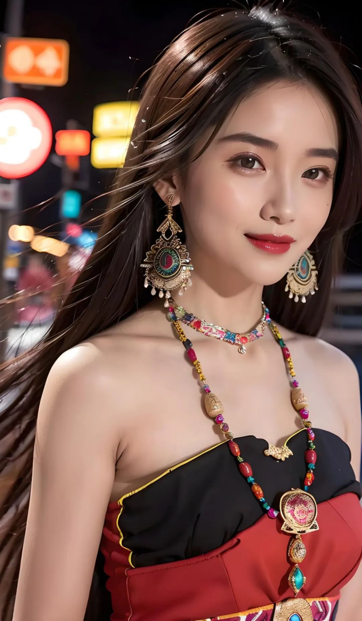 ai美图-少数民族美女#美女# #气质美女