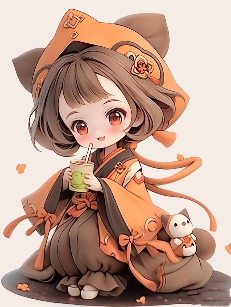 萌q小可爱头像插画 676767,每一张都超级可爱 #动漫插画