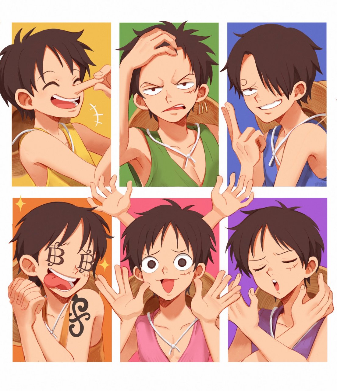 让我想起了路飞学山治被胖揍那段,哈哈哈,学的相当传神了[大笑] #海贼