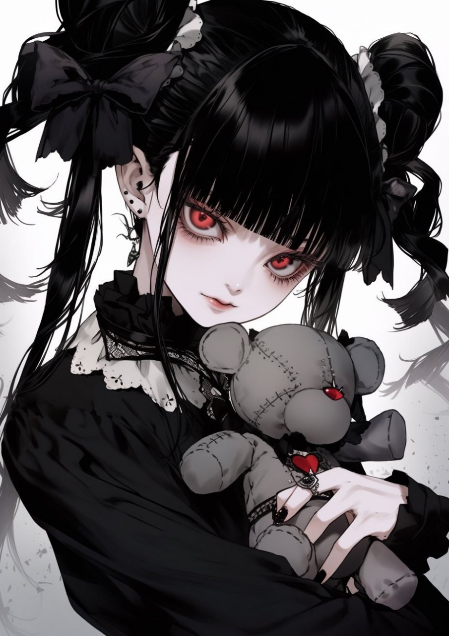 ai绘画# 黑暗系少女79 676767