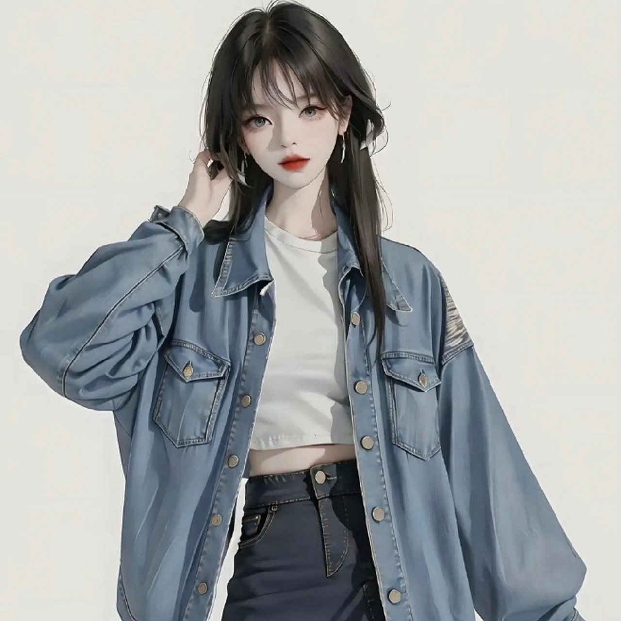 国风元素时尚甜妹高清头像