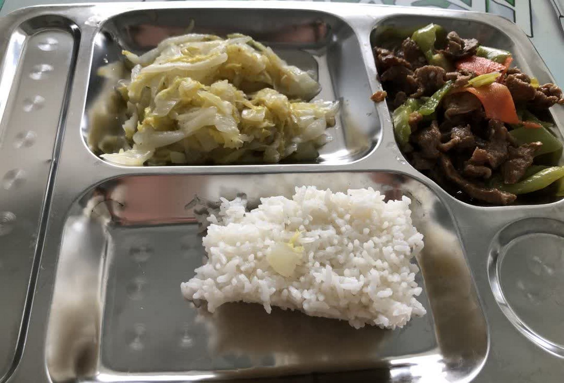 最后一顿饭去学校食堂吃了7块钱#趣图搞笑