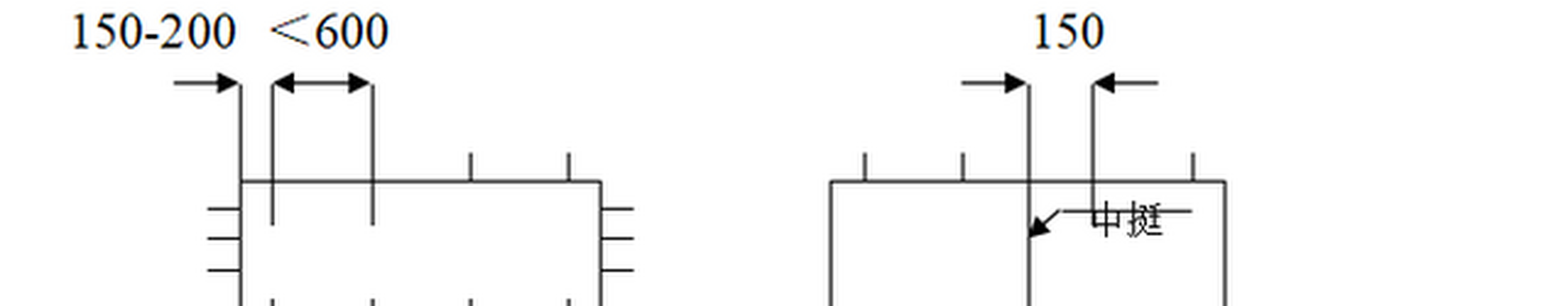 2 安裝時,門框採用線錘校正垂直度,窗框以外牆面的豎向控制線為基線