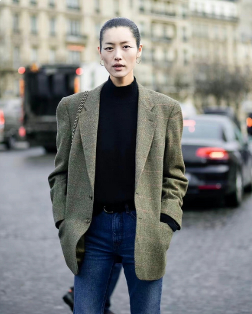 刘雯时装周街拍穿搭合辑.